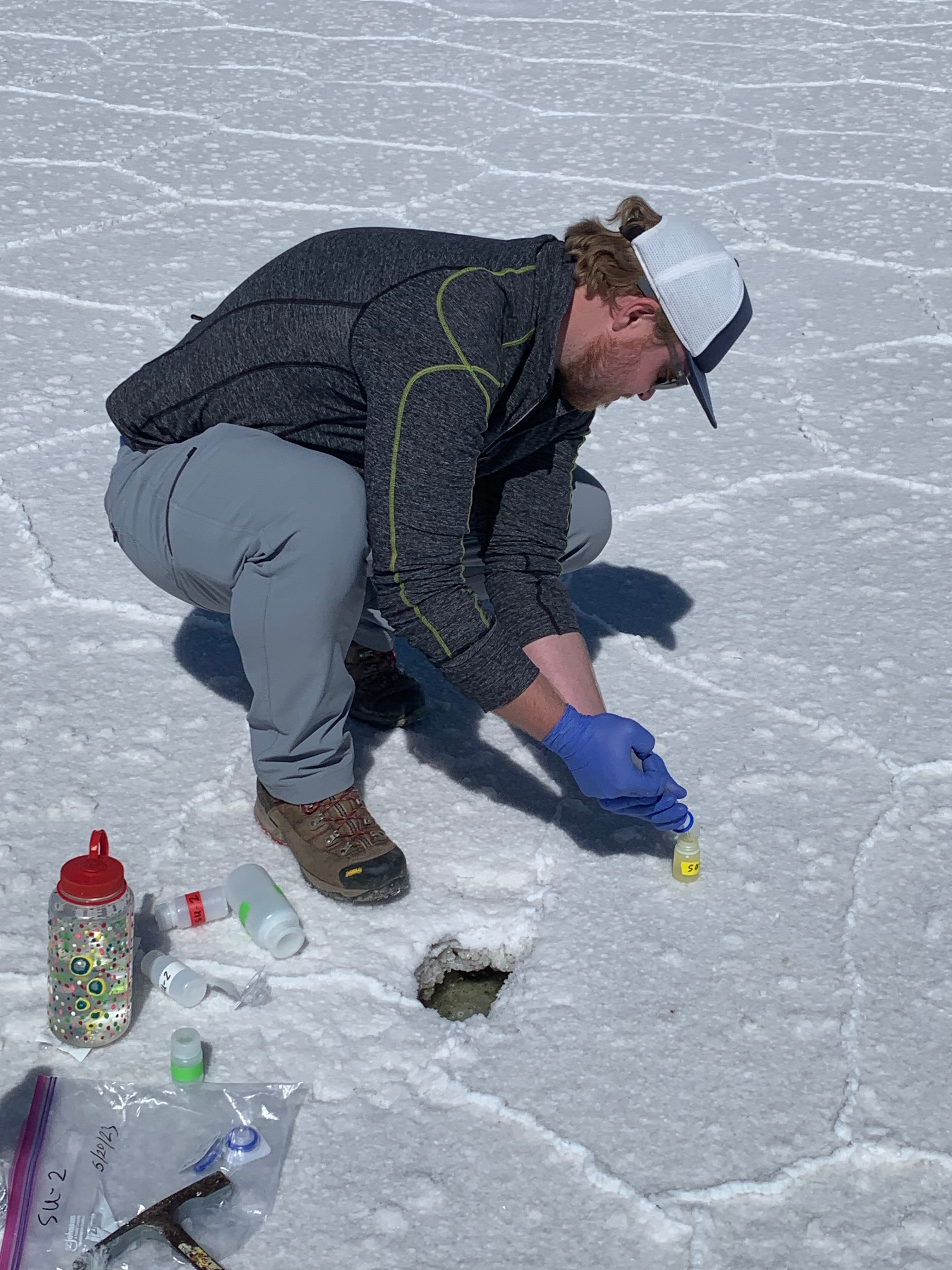 Field team sampling brines