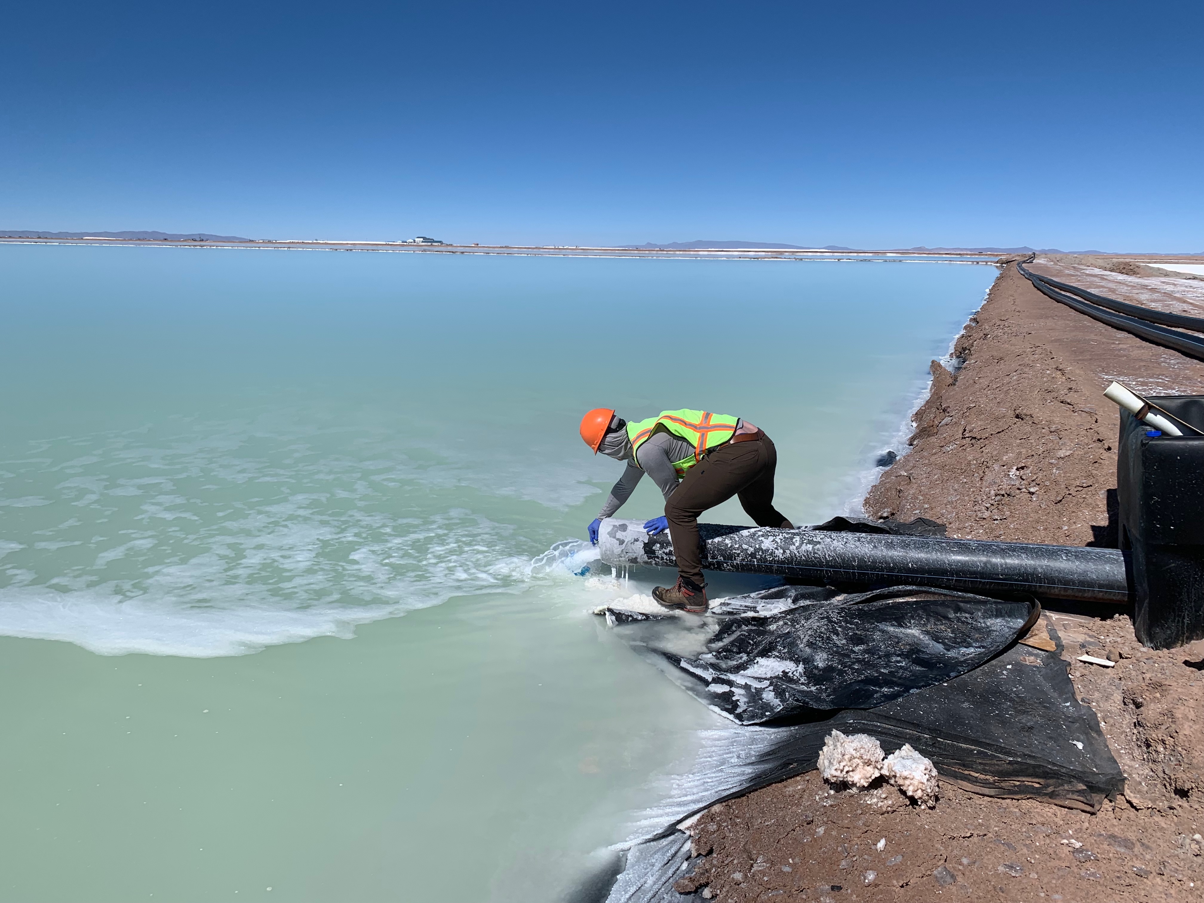 Field team sampling brines